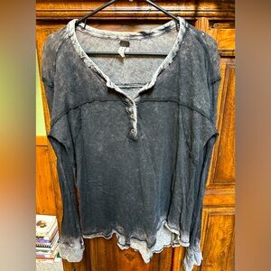 We the Free very cool acid wash tunic tee